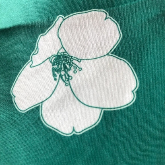 Princess Polly Ultra Mini Dress Floral Print Size 2 Green White Fall Collars - Picture 7 of 8